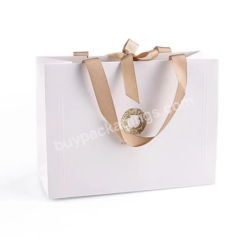Luxury Paper Bag Favor Wedding Door Paper Gift Bag Jewelry Paper Gift Bags With Logo Custom With Ribbon
