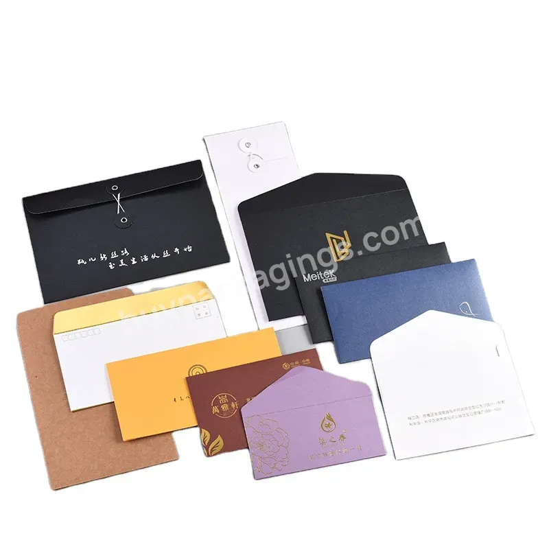 Luxury Pepa Paper Envelope 6x9 Inches Custom Paper Envelope Packaging A4 Envelope Invitation
