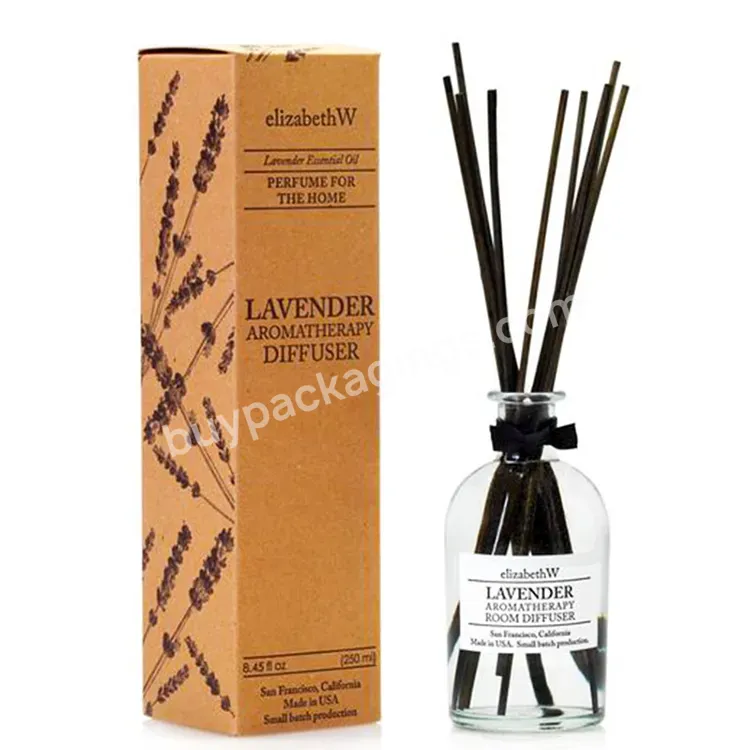 Luxury Perfume Candle Essential Aromatherapy Oil Reed Diffuser Glass Bottles Gift Empty Kraft Packaging Boxes