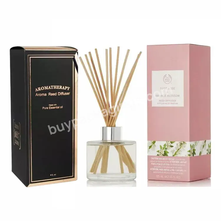 Luxury Perfume Candle Essential Aromatherapy Oil Reed Diffuser Glass Bottles Gift Empty Packaging Boxes And Stickers