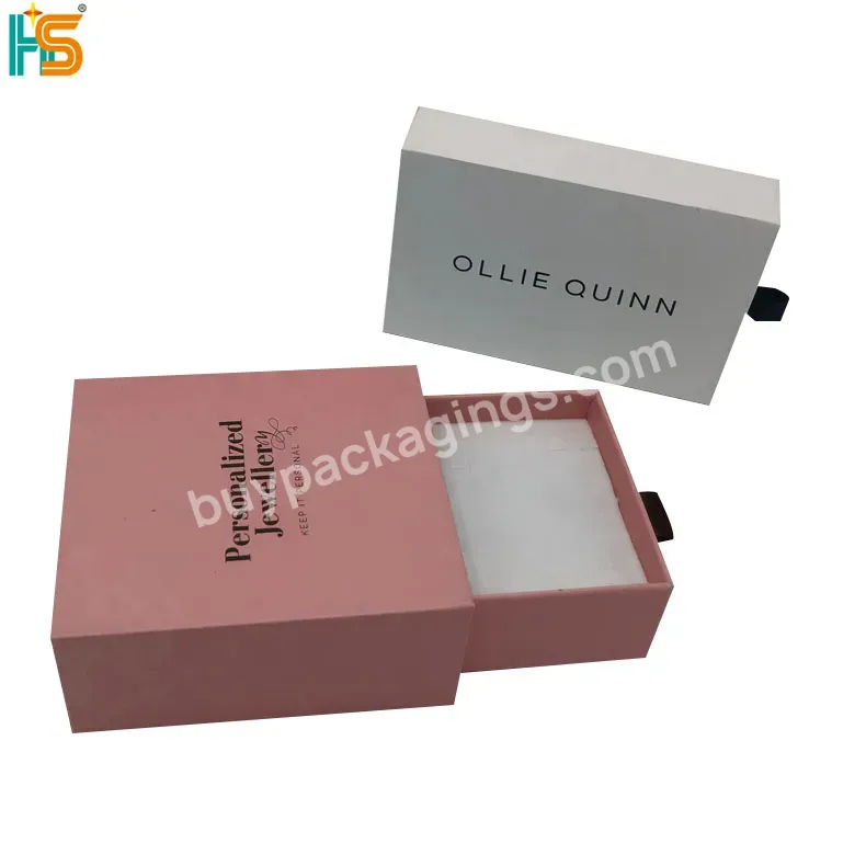 Luxury Personalized Printed Custom Logo Box Small Drawer Packaging Boxes For Jewelry