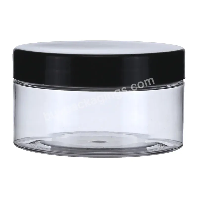 Luxury Pet Clear Cream Jar With Shiny Silver/golden Screw Top Lid