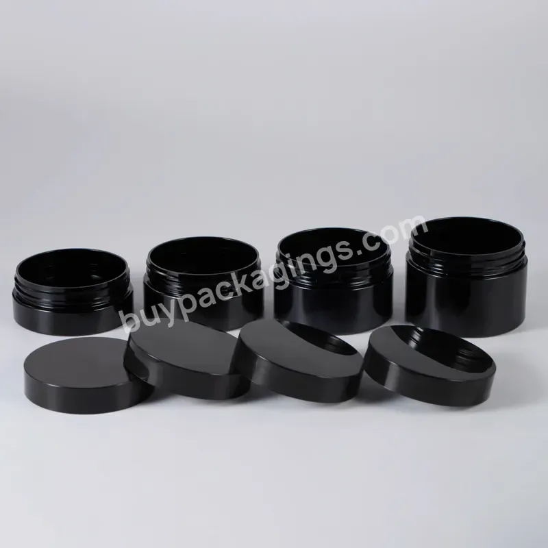 Luxury Pet Jar Plastic 60ml 80ml 100ml 120ml 150ml 200ml 300ml 500ml Black Cosmetic Jar For Cream Skin Care Packaging Container - Buy Pet Plastic Jar,Black Plastic Jar,Plastic Cosmetic Jar.