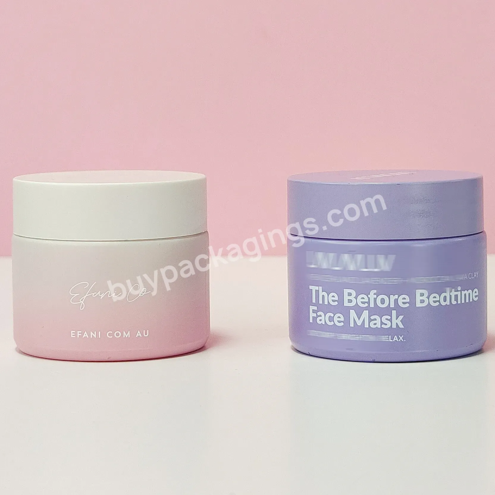 Luxury Pink Empty Wide Mouth Cream Lotion Body Butter Lip Scrub Container Opal White Glass Cosmetic Jar