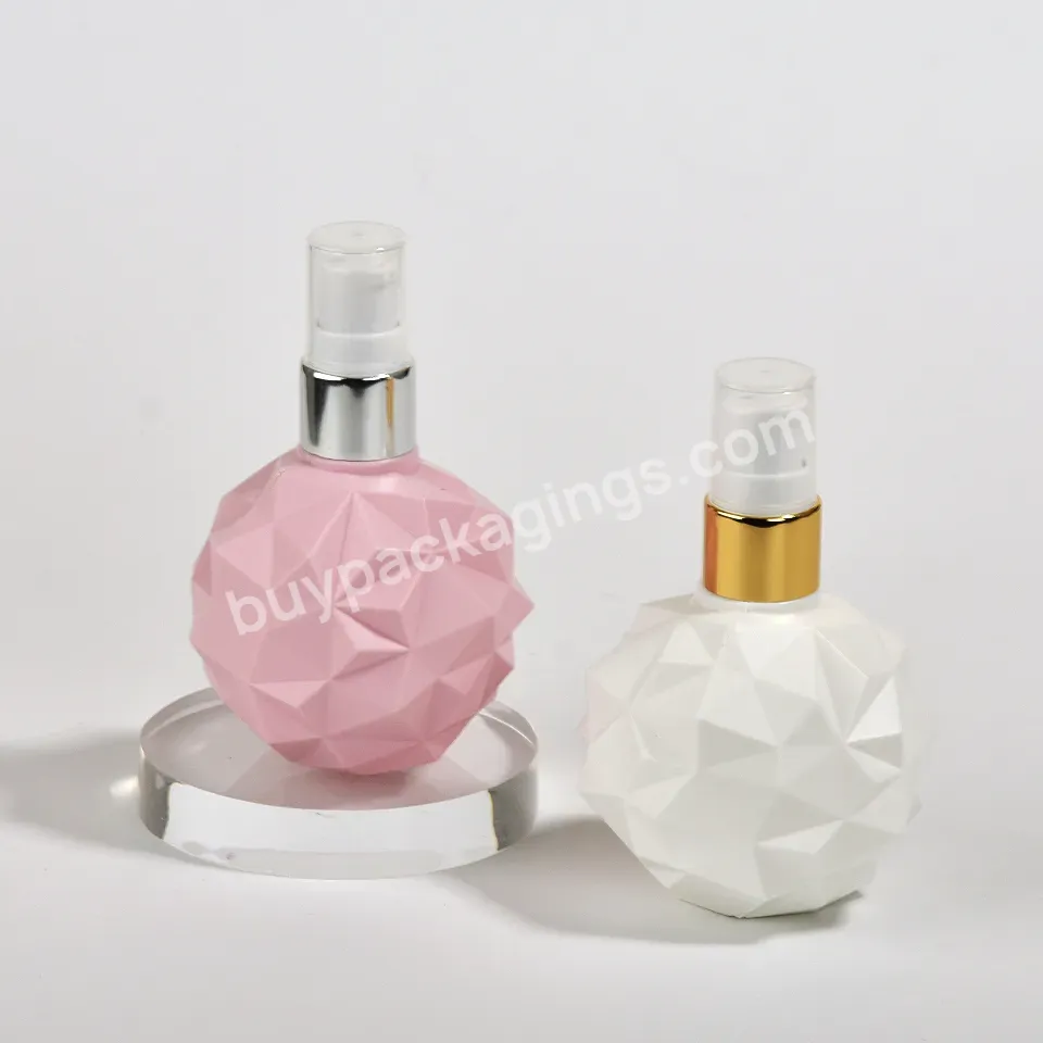 Luxury Pink Unique Shape Bottle With Spray Pump Skin Care Cosmetic Shampoo Lotion Bottle