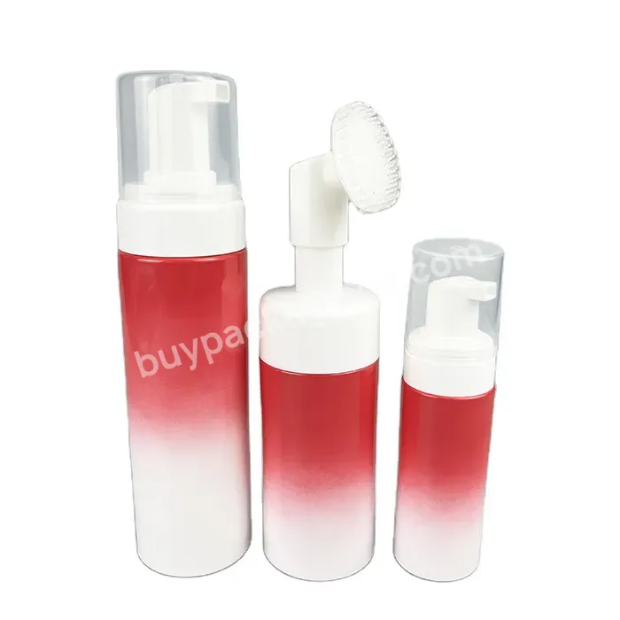 Luxury Plastic Foam Bottle 100ml 150 Ml 200ml Cylinder Pet Cosmetic Liquid Soap Dispenser With Foam Lotion Pump Bottle Plastic