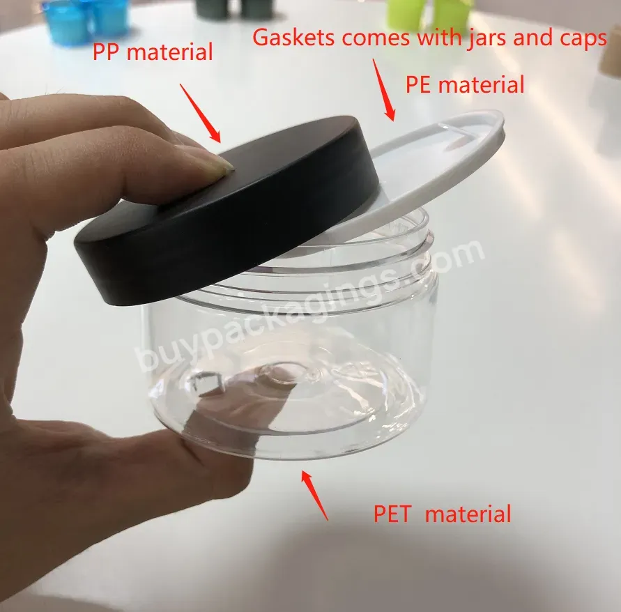 Luxury Plastic Jar 50ml 100ml 120ml 150ml 200ml 4oz Cosmetic Jar Clear Pet Plastic Cream Jar With Plastic Lid - Buy Plastic Jar 150g Cute Shape,Plastic Shaped Jars 200g,120g Plastic Biodegradable Cosmetic Jar.