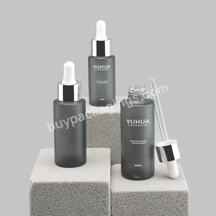 Luxury Plastic Pet Skin Care Cosmetic Dropper Bottle 40ml 50ml 80ml Lotion Serum Bottle With Dropper Cap