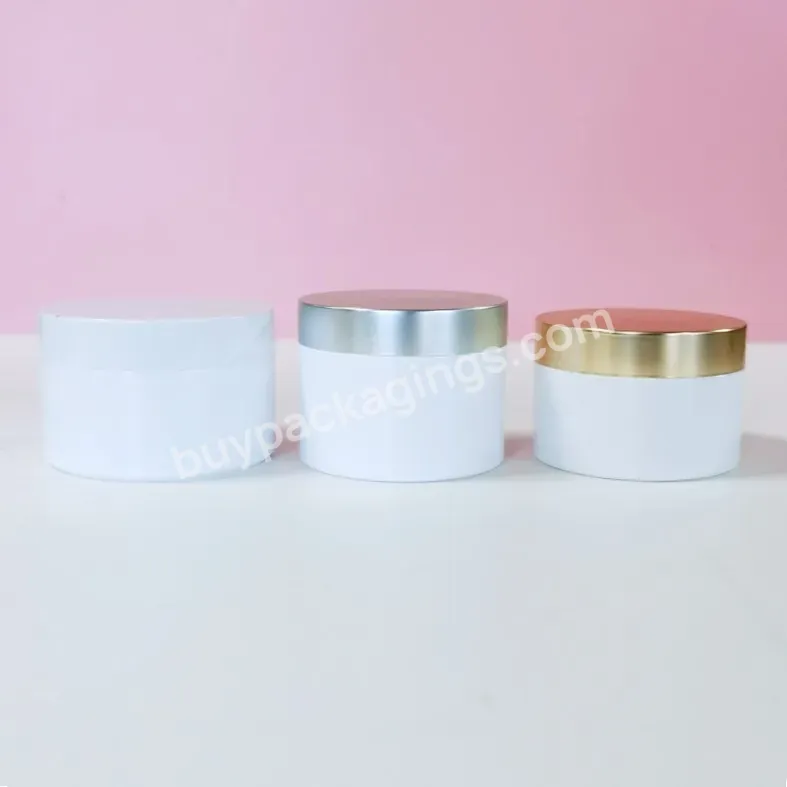 Luxury Plastic Thick Wall Cosmetic Cream Jar 80g 100g 120g 150g Pet Thick White Plastic Jars