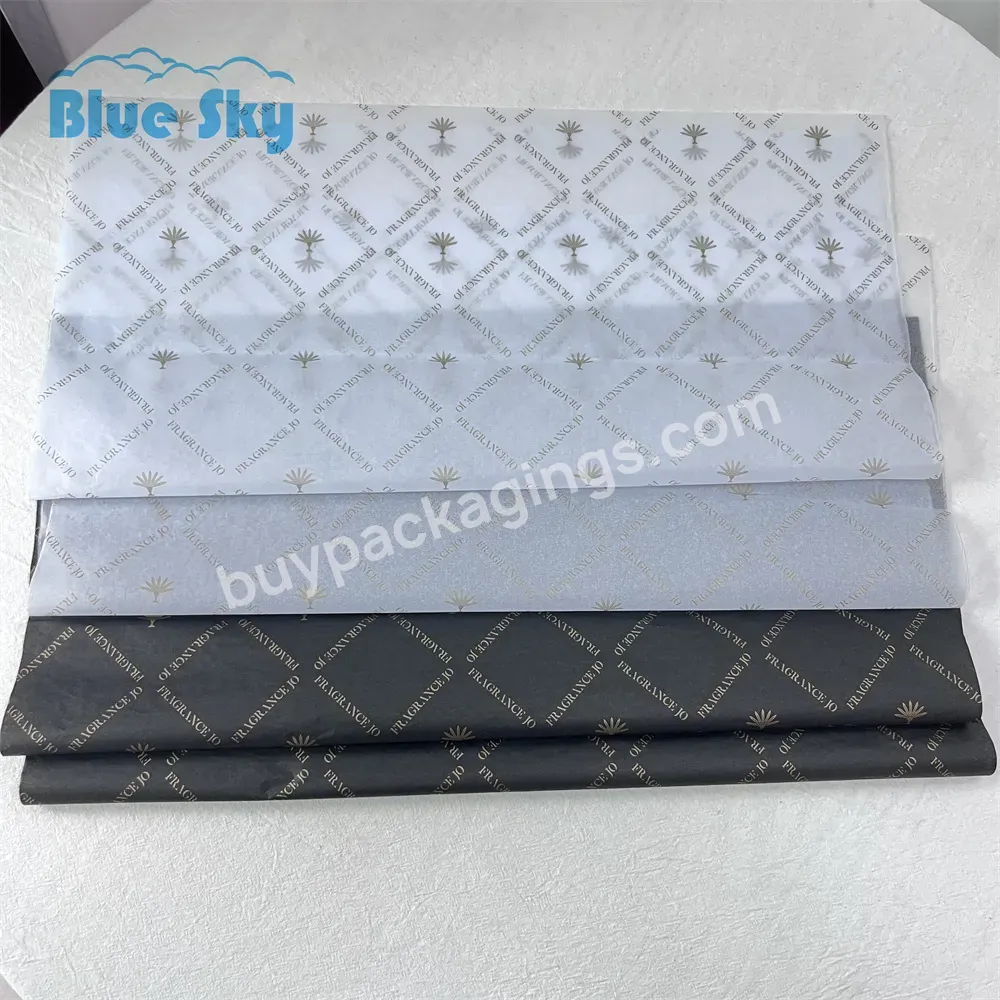 Luxury Popular Custom Printing Name Logo 100% Recyclable Wrapping Tissue Paper For Clothing Packing - Buy Logo Tissue Paper,Wrapping Paper For Packaging,Transparent Gift Wrapping Paper.