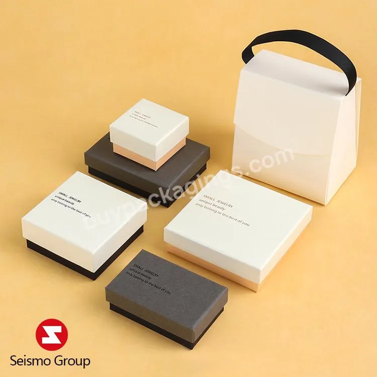 Luxury Ring Necklace Jewelry Storage Box Custom Logo White Jewellery Bracelet Packaging Gift Paper Box With Lid