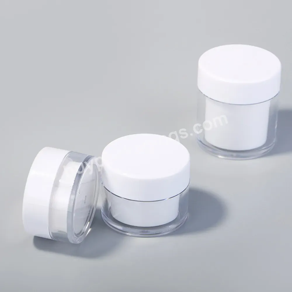 Luxury Skin Care Cream Container 20g 30g 50g Double Wall Acrylic Cosmetic Jar With Pp Inner