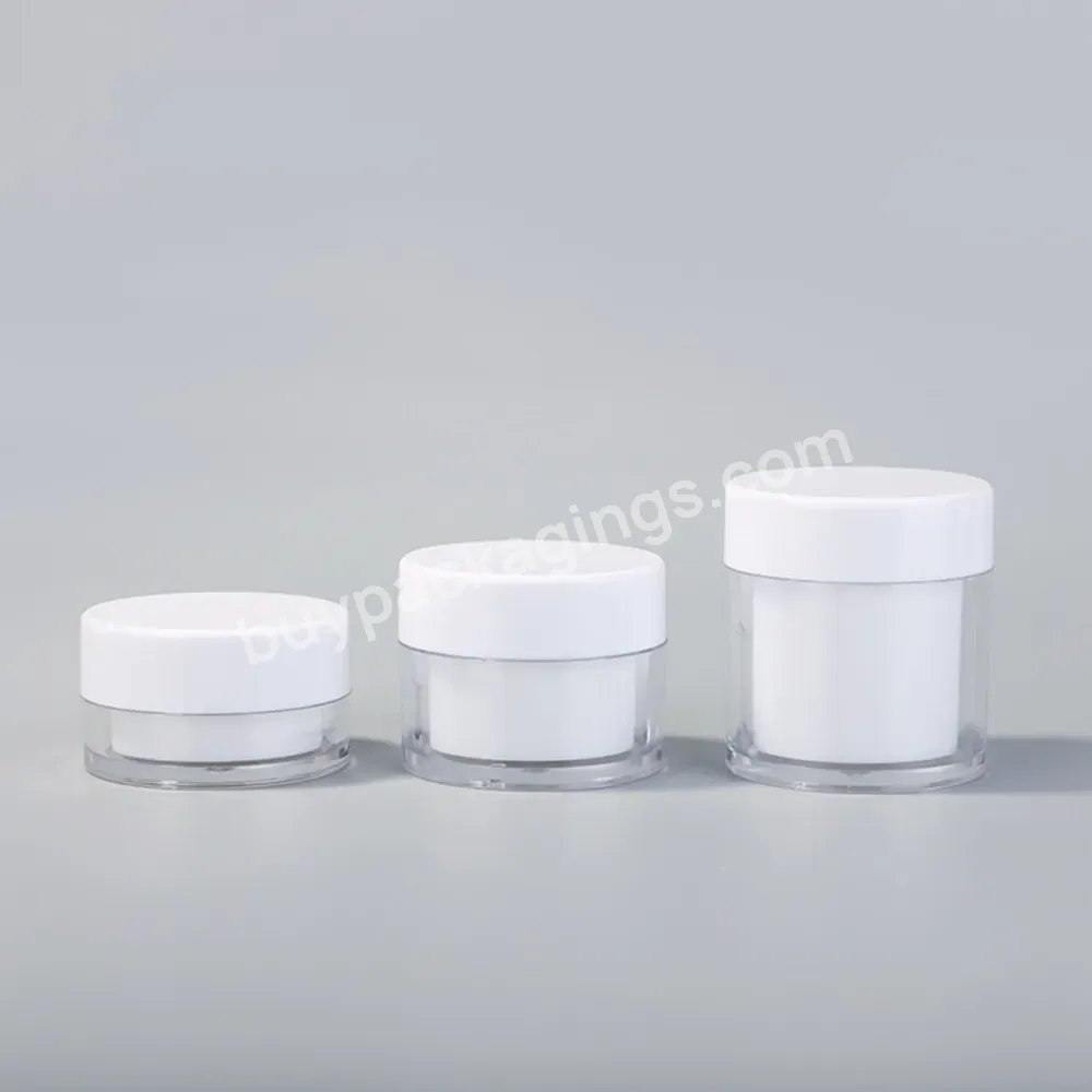 Luxury Skin Care Cream Container 20g 30g 50g Double Wall Acrylic Cosmetic Jar With Pp Inner