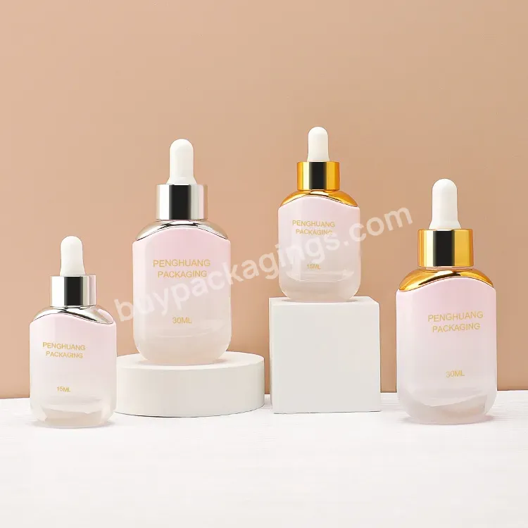 Luxury Skincare Packaging 30ml 50ml 15ml Thick Bottom Custom Empty Essential Oil Dropper Bottles Luxury 30ml Serum Bottle