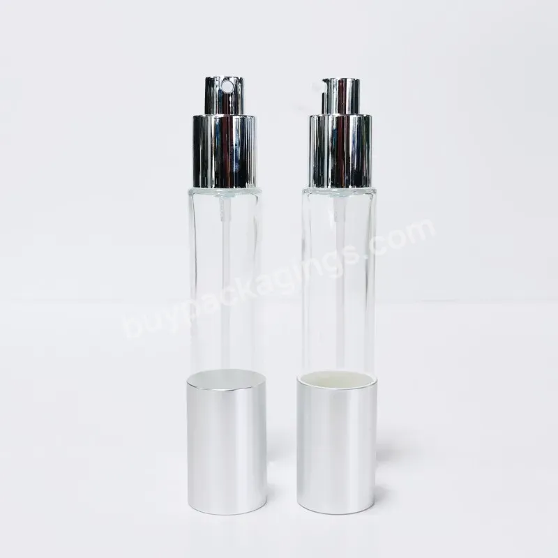 Luxury Skincare Packaging Glass Face Cream Jar And Bottle Set 30ml Lotion Frosted Cosmetic Glass Bottle