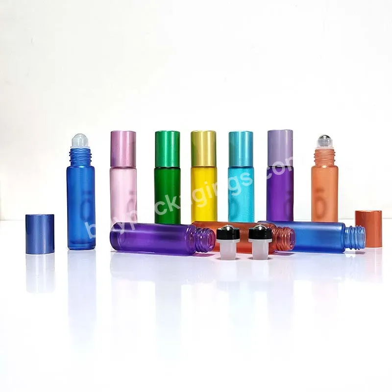 Luxury Small 5ml 10ml 15ml Gemstone Roller Ball Glass Essential Oil Perfume Botol Parfum Small Roll On Bottle