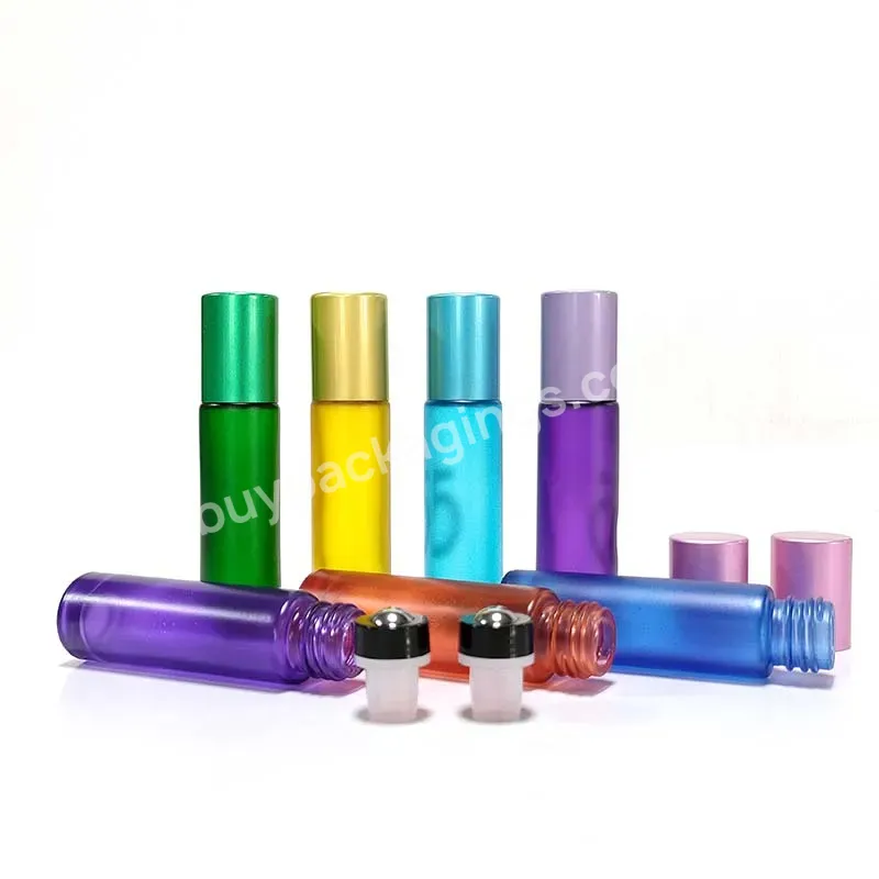 Luxury Small 5ml 10ml 15ml Gemstone Roller Ball Glass Essential Oil Perfume Botol Parfum Small Roll On Bottle