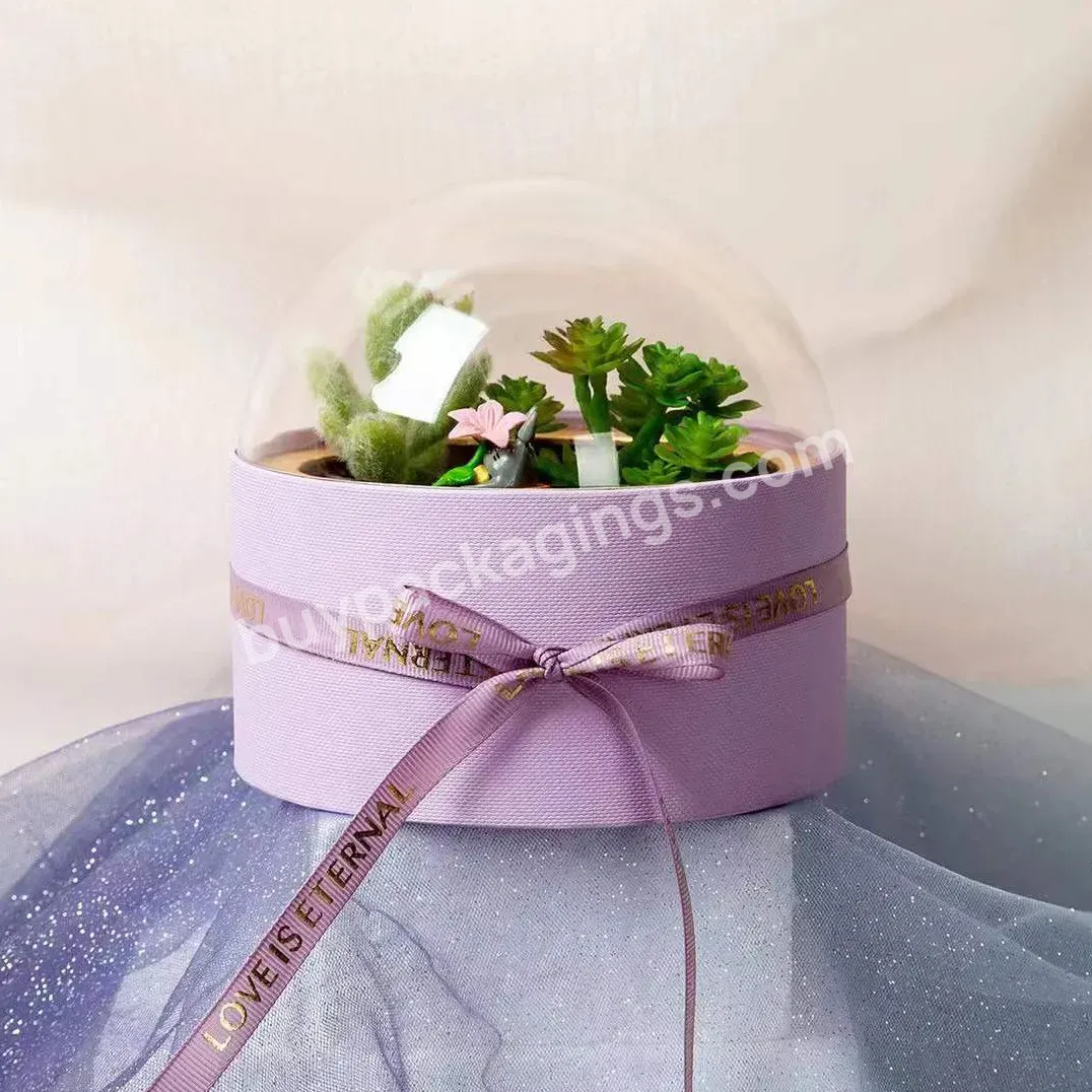 Luxury Small Size Single Flower Gift Spherical Box For Xmas Valentine's Day
