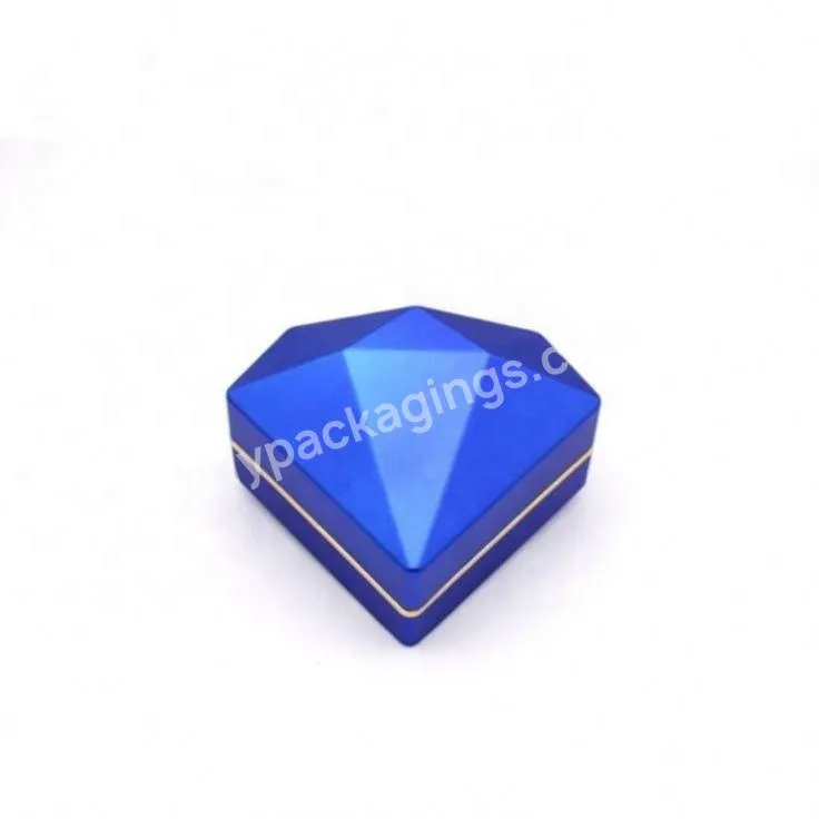 Luxury Special Novel Design Fancy Packaging Gift Premium High End diamond shape LED light Jewelry Box