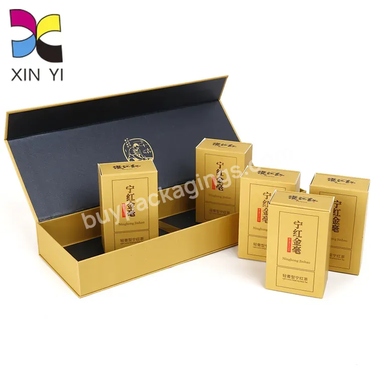 Luxury Tea Wine Gift Packaging Magnetic Cardboard Box Set Gift Box