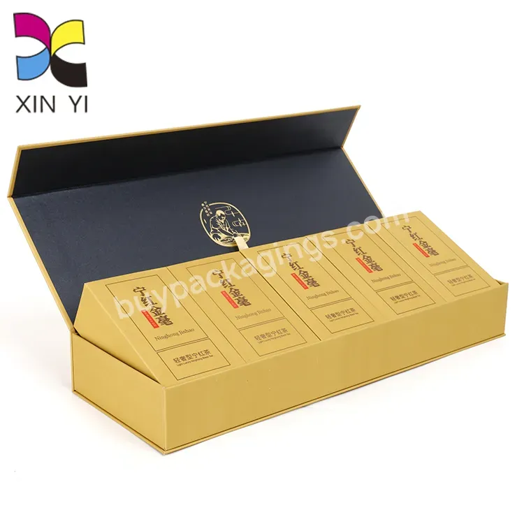 Luxury Tea Wine Gift Packaging Magnetic Cardboard Box Set Gift Box