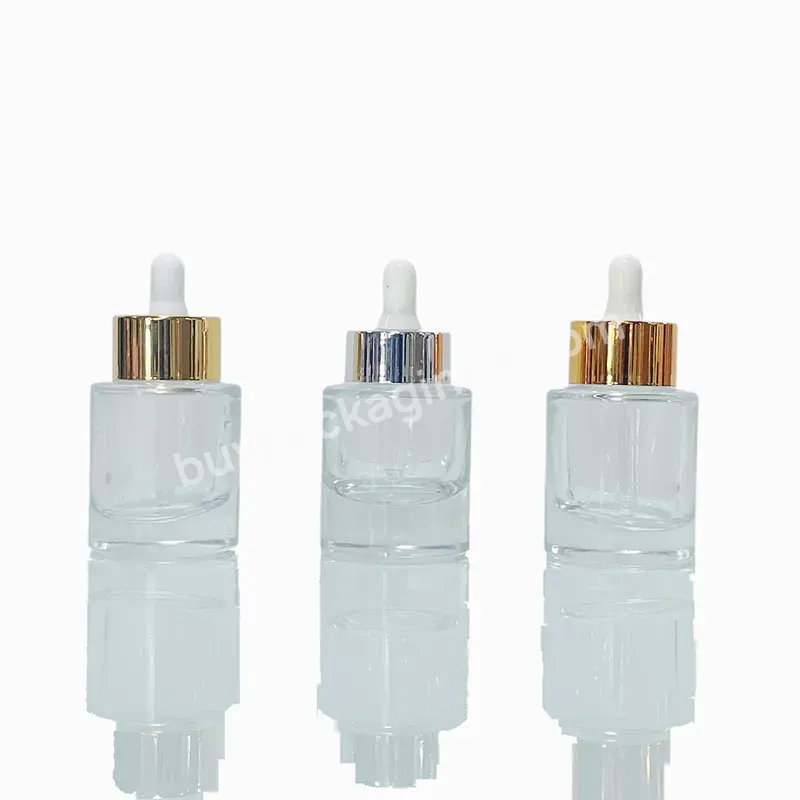 Luxury Thick Bottom 30ml 50ml 10ml Transparent Dropper Bottle Glass Essential Oil Essence Clear Glass Dropper Bottle