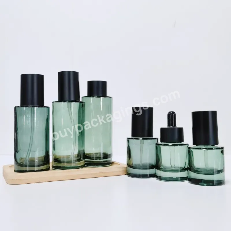 Luxury Transparent Glass Face Cream Bottle Skin Lotoin Bottle Skin Care Set Face Cream Lotion Bottle Set