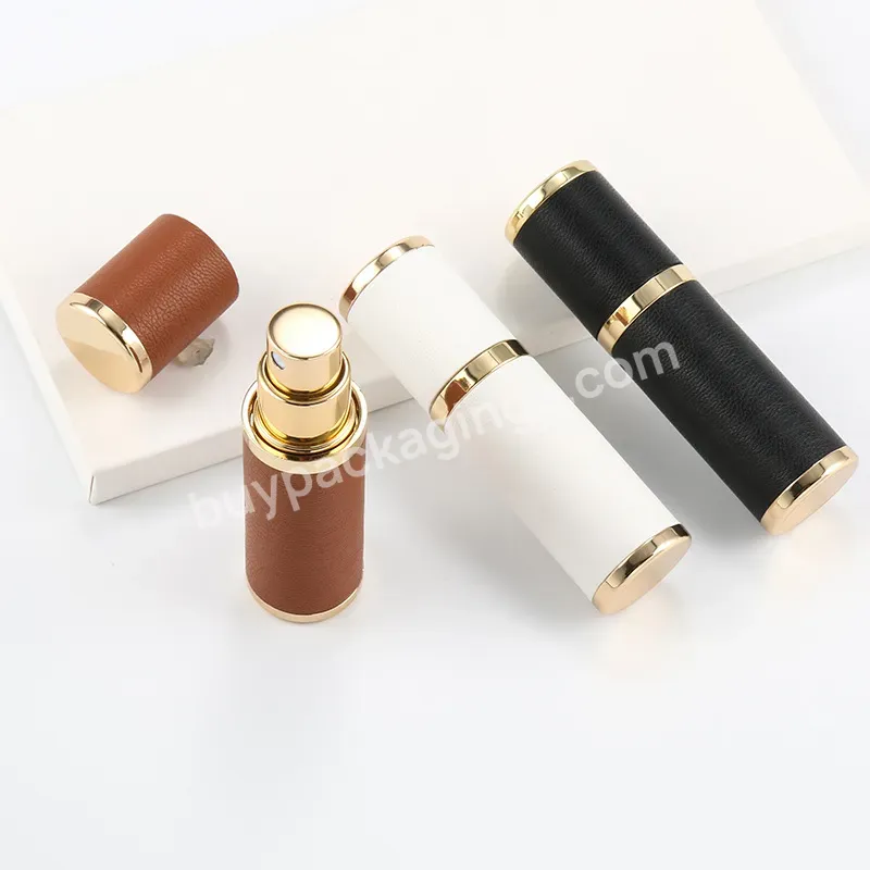 Luxury Travel Fragrance Bottles Leather Cover Travel Refillable Perfume Bottle