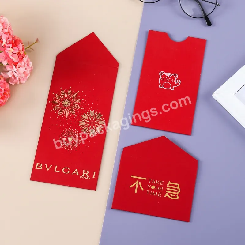 Luxury Uv Spot Paper Receipt Sleeve Pouch Clothing Thank You Greeting Cards Cash Holder Packaging Envelope Sleeve