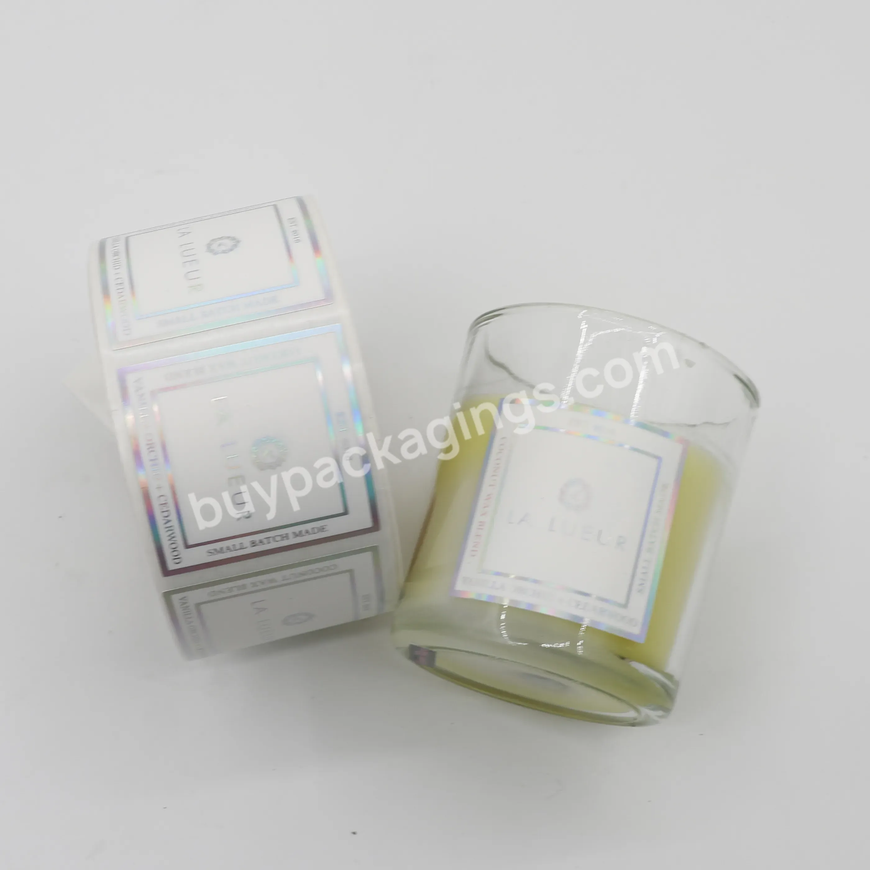 Luxury Vinyl Candle Private Vinyl Gold Foil Roll Label Logo Sticker Printing Custom Products