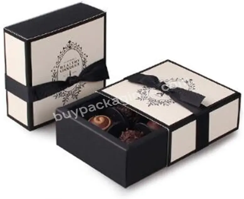 Luxury Wedding Custom Design Candy Sweets Truffle Chocolate Packaging Gift Box With Drawer Inserts