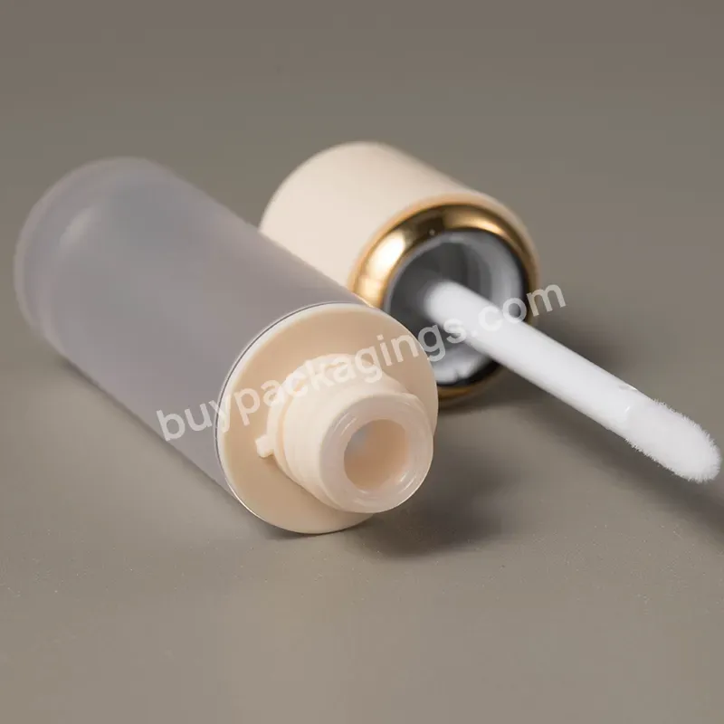 Luxury Wholesale 4ml 4g Cream-coloured Frosted Colored Empty Chapstick Lip Gloss Container Lip Gloss Tubes