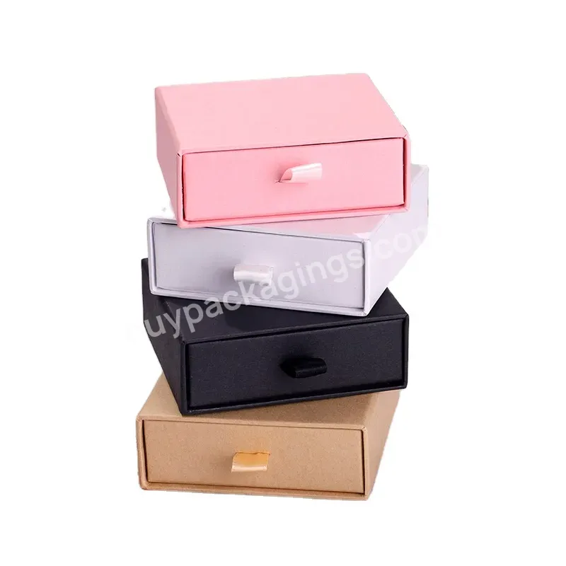 Luxury Wholesale Cheap Jewelry Box Custom Color And Insert Slip Drawer Case Paper Boxes