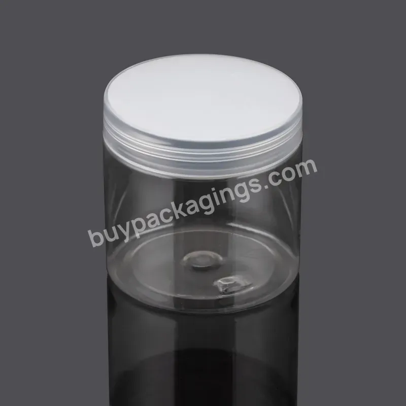 Luxury Wholesale Food Grade 100g 120g 150g 200g 250g 300g 400g 500g Amber Clear Pet Plastic Jar With Aluminum Plastic Screw Cap