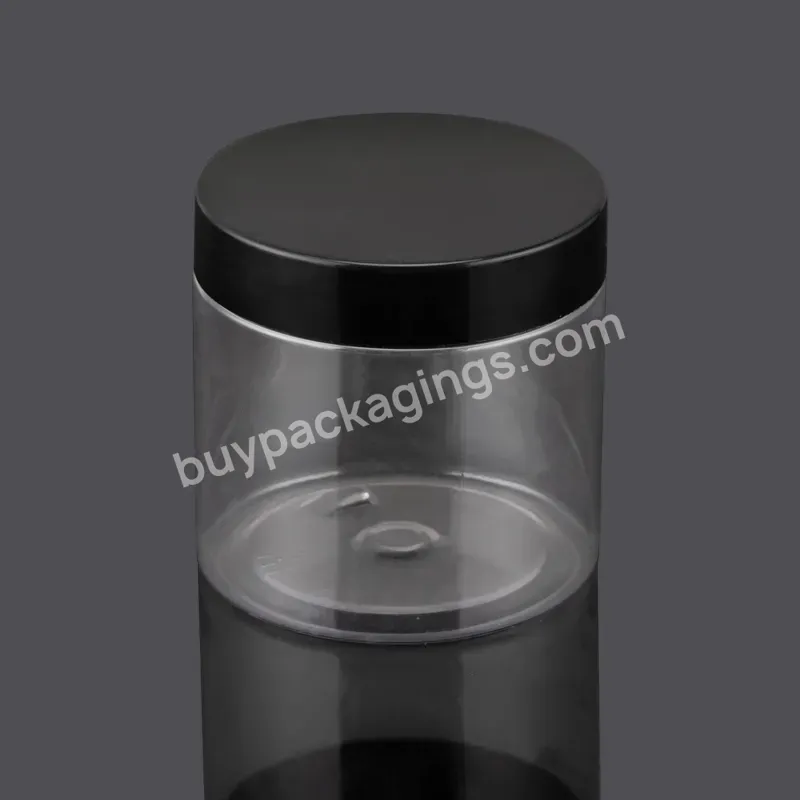 Luxury Wholesale Food Grade 100g 120g 150g 200g 250g 300g 400g 500g Amber Clear Pet Plastic Jar With Aluminum Plastic Screw Cap