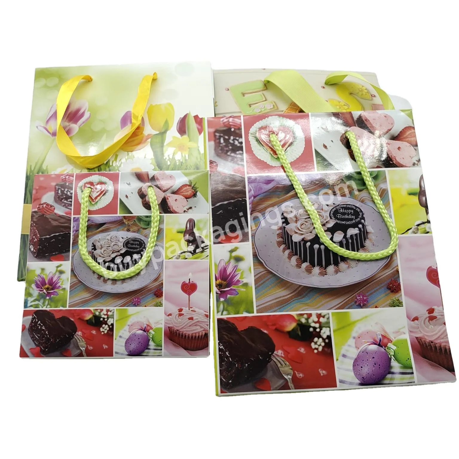 Luxusverpackung Customize Festival Souvenir Delightful Color Package Logo Printed Firm Art Paper Bags