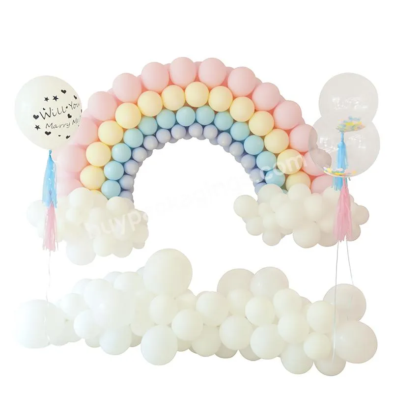 Macaron balloon Rainbow door opening decoration baby's birthday decoration balloon wedding background arrangement