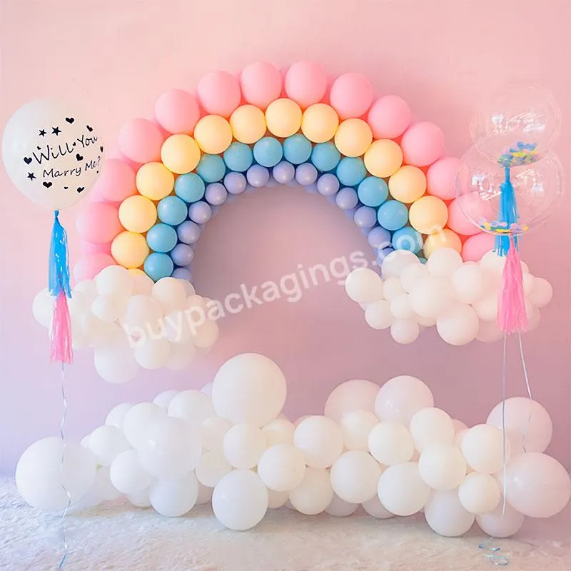 Macaron balloon Rainbow door opening decoration baby's birthday decoration balloon wedding background arrangement