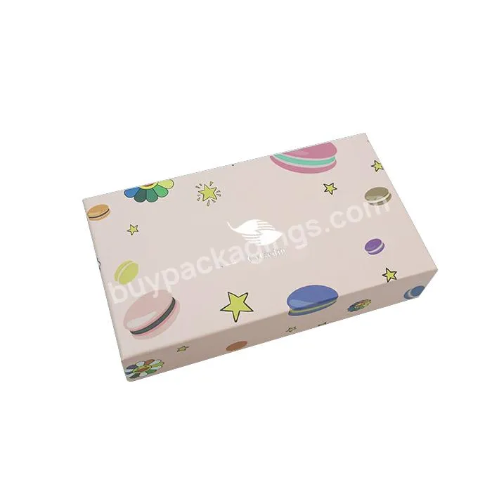 macaron chocolate box custom logo color design size packaging paper gift boxes insert