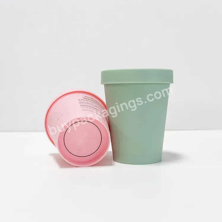 Macaron Color Empty 200ml Pink Blue Green Wide Mouth Cosmetic Cream Scrub Jar