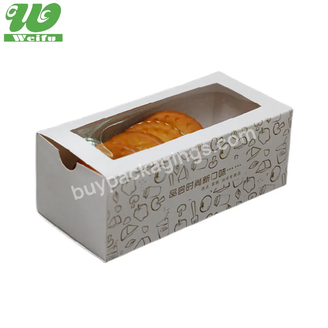 Macaron Transparent Pvc Window-opening Box Kraft Paper Drawer Box Baked Biscuit Moon Marcaron Cake Food Packaging Box