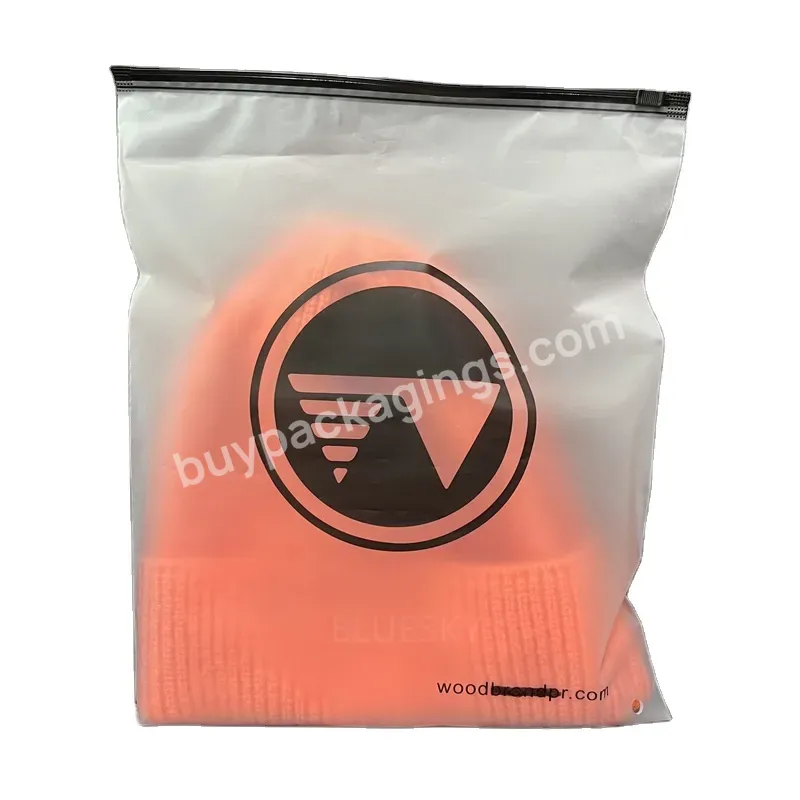 Made In China Clothing Packaging Plastic Bags With Logo Resealable Zip Lock Bag With Logo