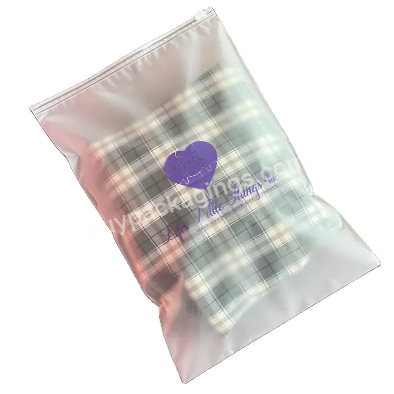 Made In China Clothing Packaging Plastic Bags With Logo Resealable Zip Lock Bag With Logo