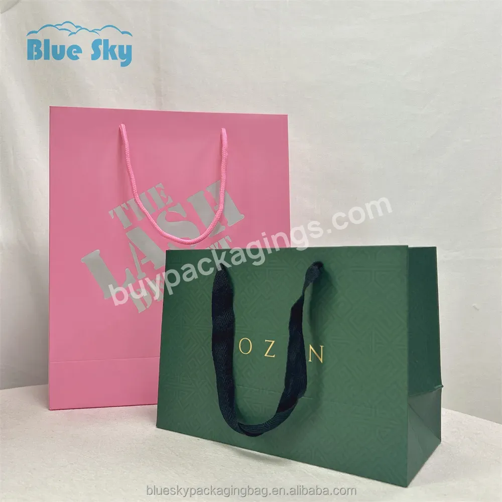 Made In China Custom Uniquecolour Printing Commercial Luxury Shopping Gift Paper Bag Recycle Bag