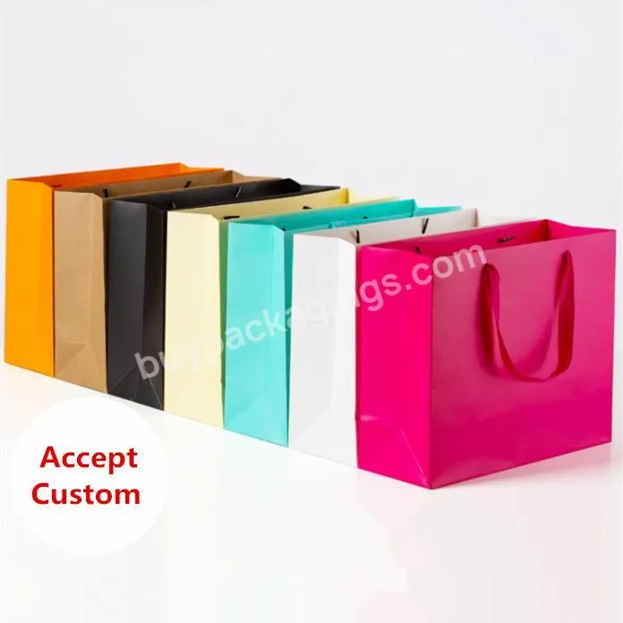 Made In China Wholesale Custom Reusable Luxury Clothing Shoes Shopping Gift Packaging Paper Bags With Your Own Logo