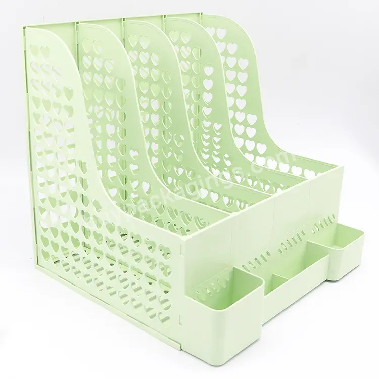 Magazine A4 File Holder Clipboard Rack Table Magazine Display Racks 4 Layers Plastic Metal File Tray File Organizer - Buy 4 Layers File Tray File Organizer,Magazine File Holder,A4 File Holder.