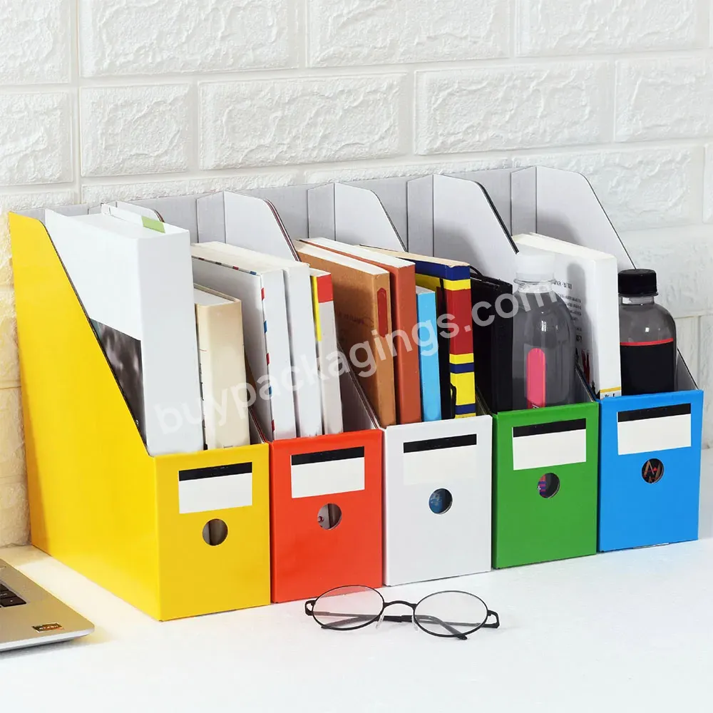 Magazine Rack Desk Folder Document Stand Sorter File Holder Kraft Paper Organizer Comic Book Storage Box Bookstand