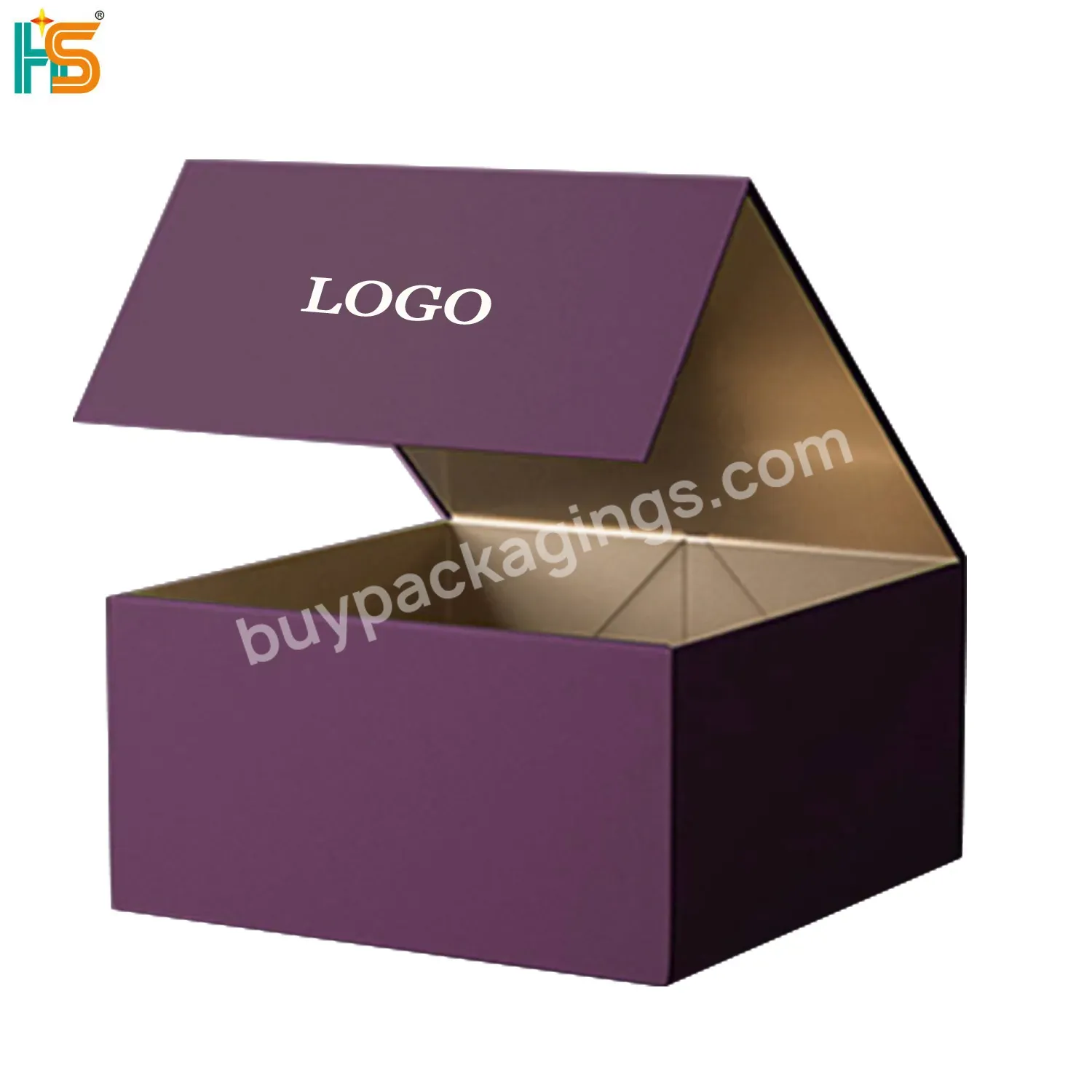 Magnet Lock Foldable Paper Packaging Boxes Luxury Rigid Folding Gift Boxes With Magnetic Lid