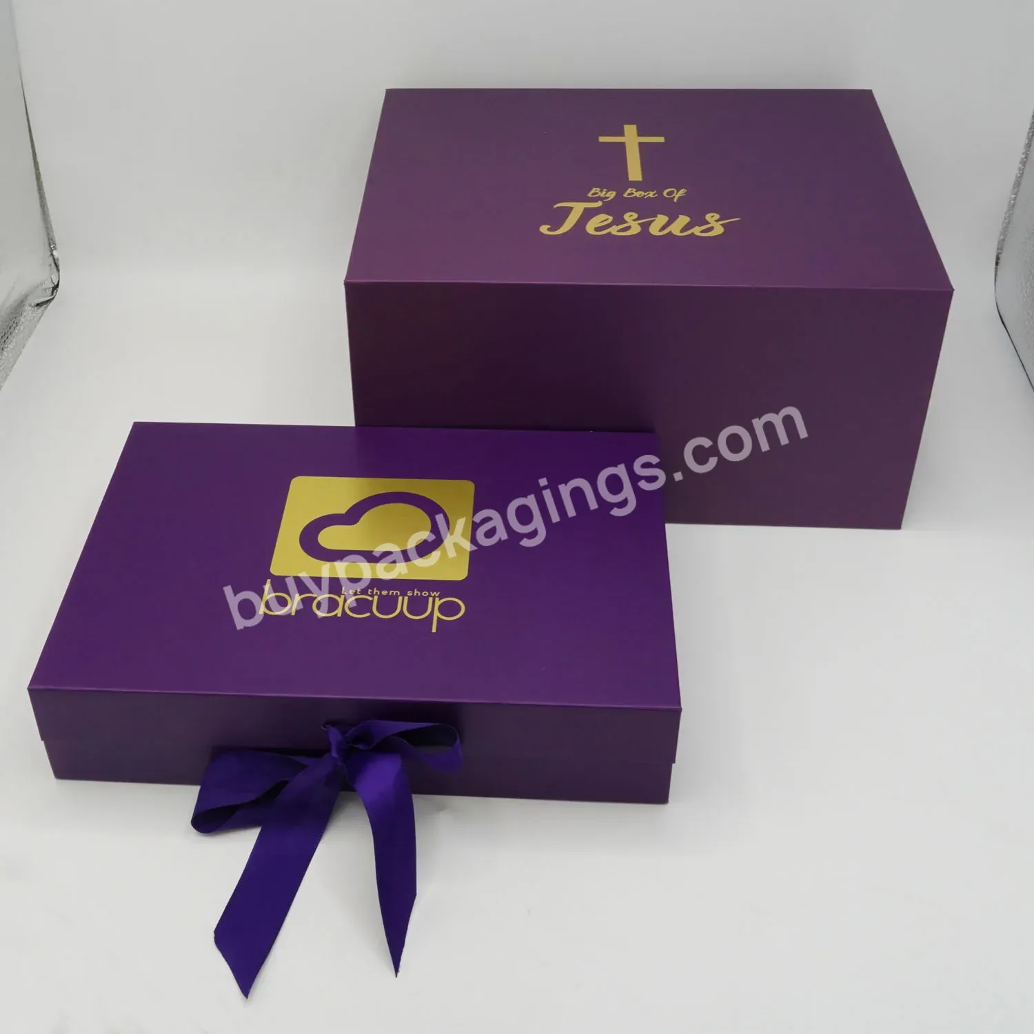 Magnet Lock Foldable Paper Packaging Boxes Luxury Rigid Folding Gift Boxes With Magnetic Lid