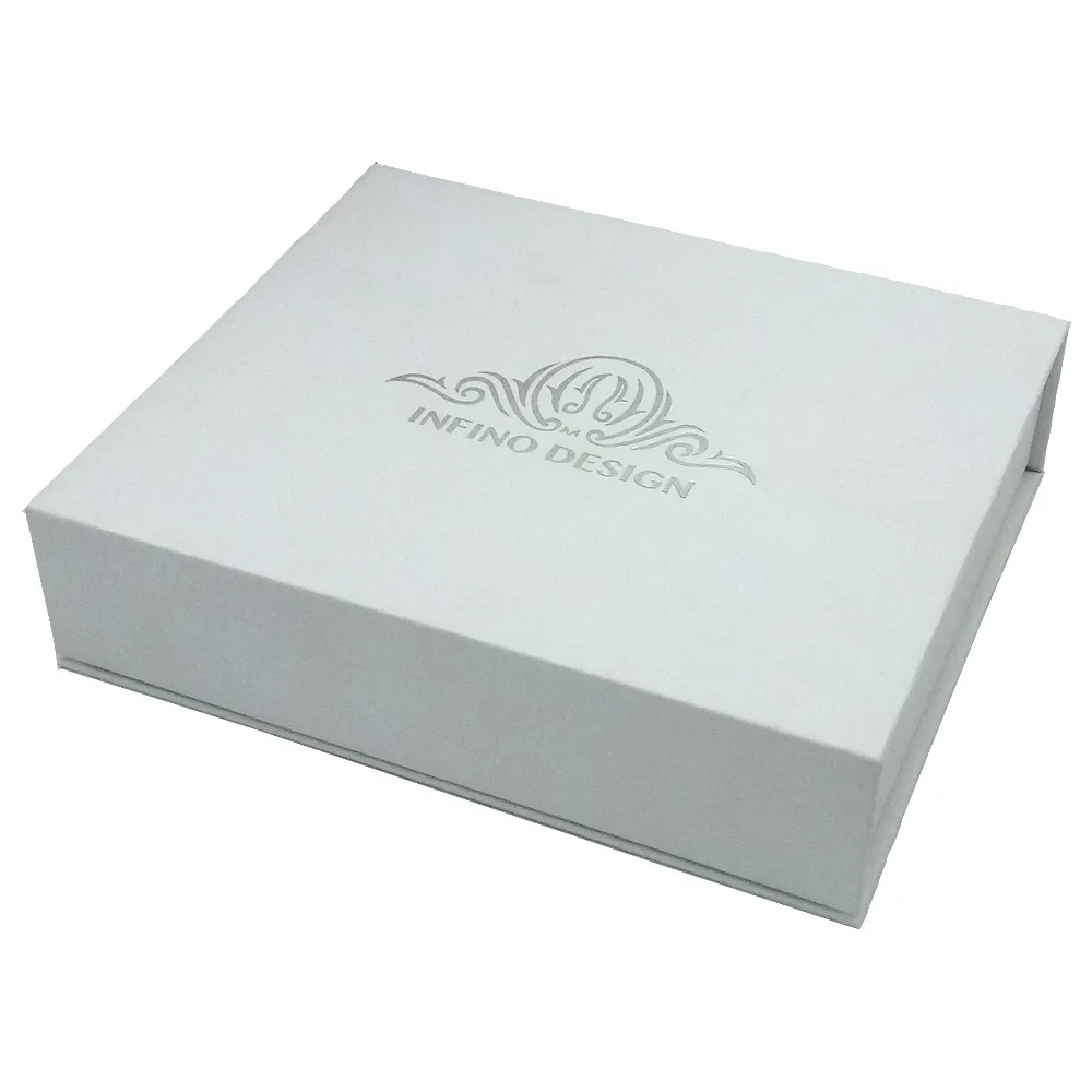 Magnetic cardboard paper packaging white gift box